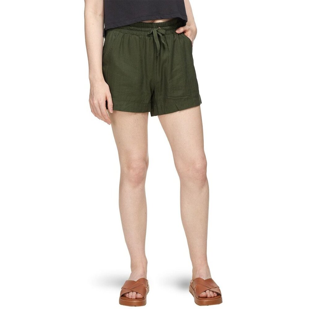 Stoic Athletic Herringbone Shorts Womens XS Green Stretch Drawstring Pull On